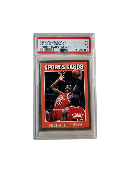 1991 Allan Kaye's Michael Jordan Hand cut #2 RARE PSA Card