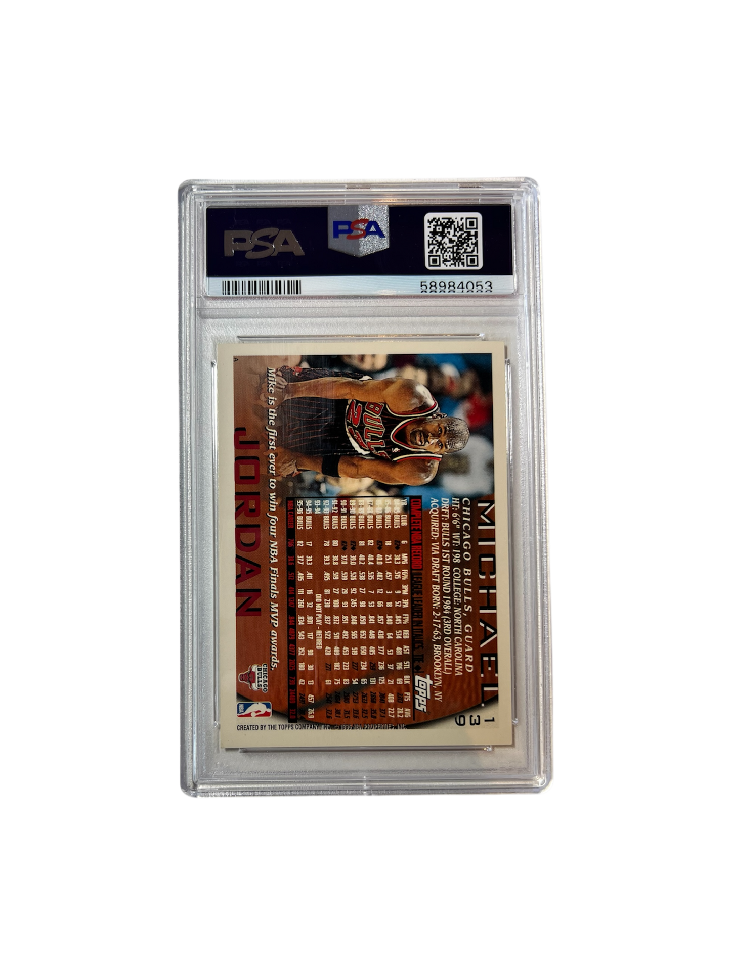 1996 Topps Michael Jordan #139 PSA Card