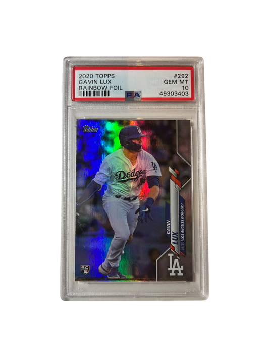 2020 Topps Gavin Lux Dodgers RAINBOW PSA Card