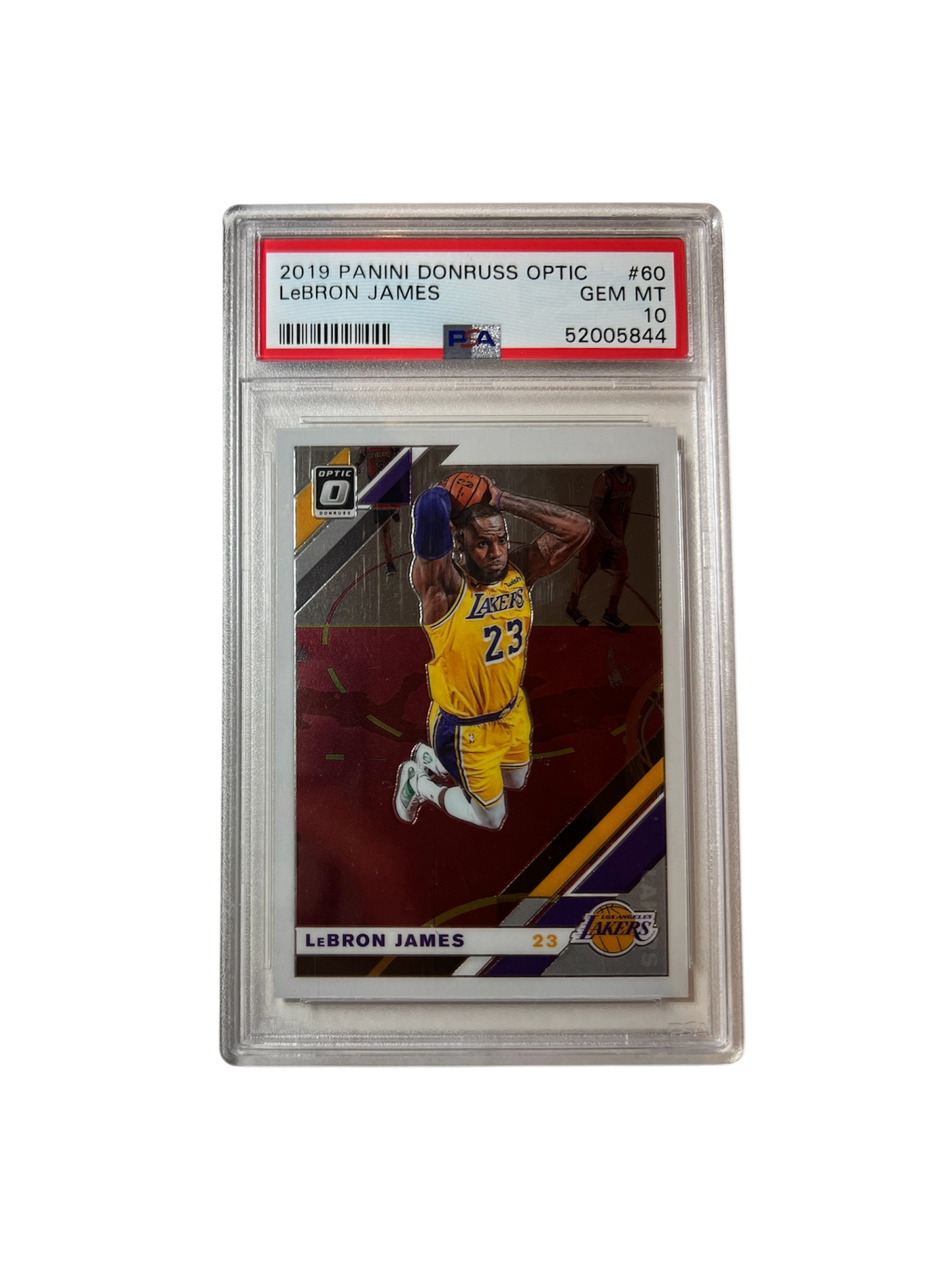 2018 Panini Donruss LeBron James Winner Stays Purple PSA Card