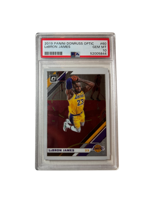 2018 Panini Donruss LeBron James Winner Stays Purple PSA Card