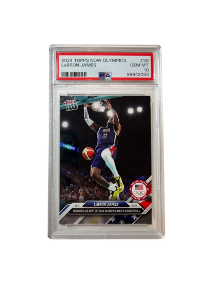 2024 Topps Now Olympics LeBron James PSA card