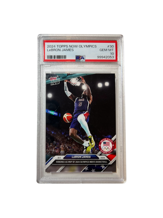 2024 Topps Now Olympics LeBron James PSA card