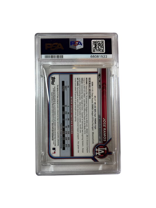 2022 Bowman Chrome Jose Ramos Dodgers /299 AUTO PSA Card