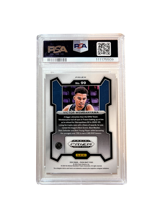 2024 Panini Prizm Draft Picks Victor Wembanyama SILVER #99 PSA Card