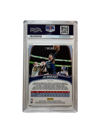 2019 Panini Chronicles Ja Morant HOLO #253 PSA Card