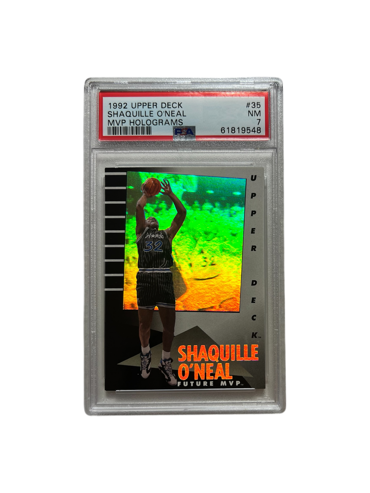 1992 Upper Deck Shaquille O'Neal #1 Draft Pick PSA 8 card