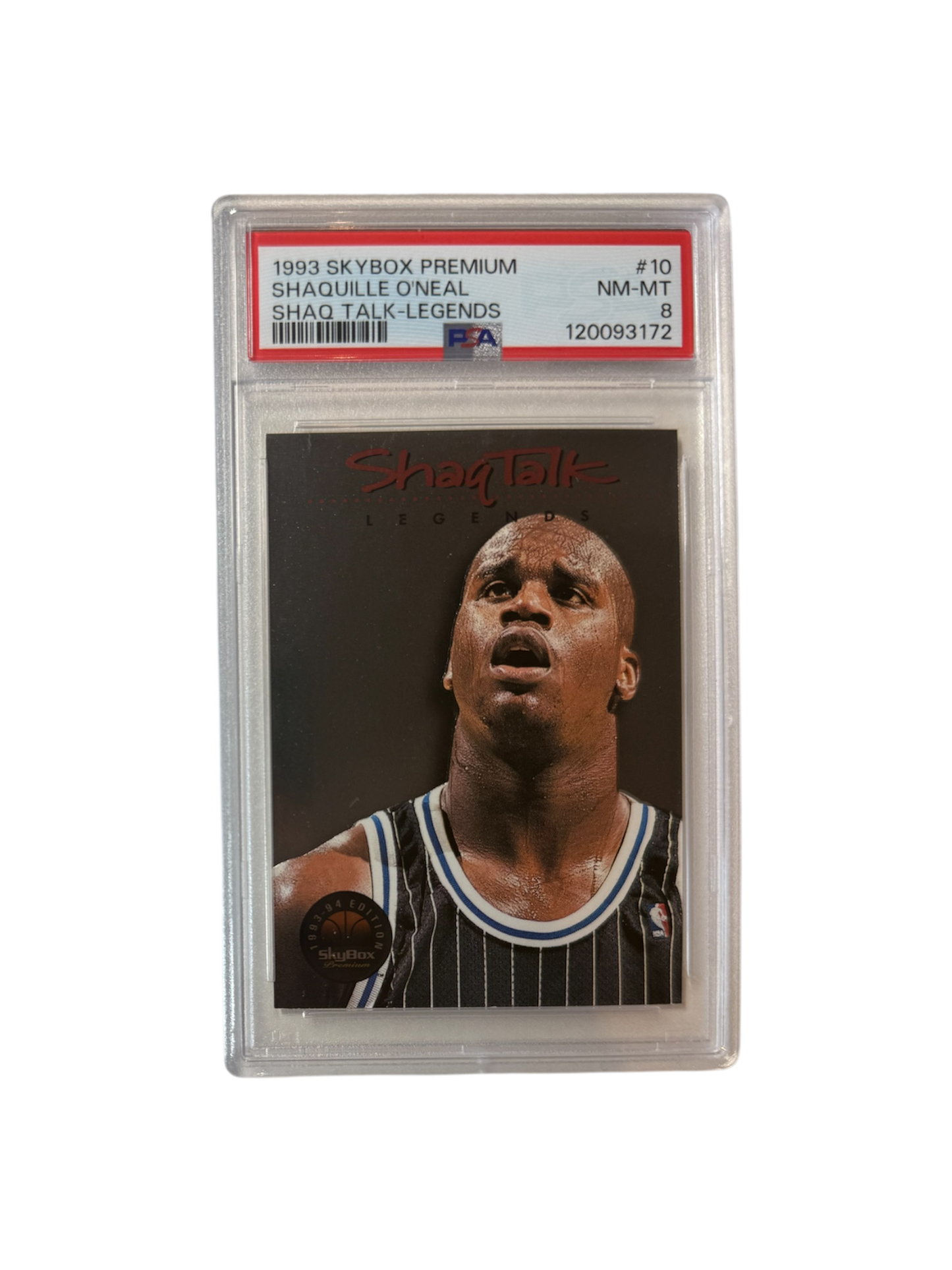 1995 Skybox Premium Shaquille O'Neal Shaq Talk PSA Card