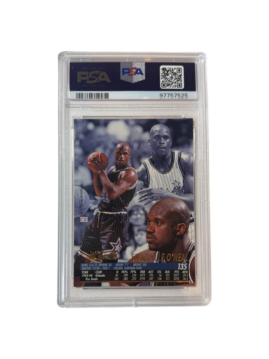 1995 Skybox Premium Shaquille O'Neal Shaq Talk PSA Card