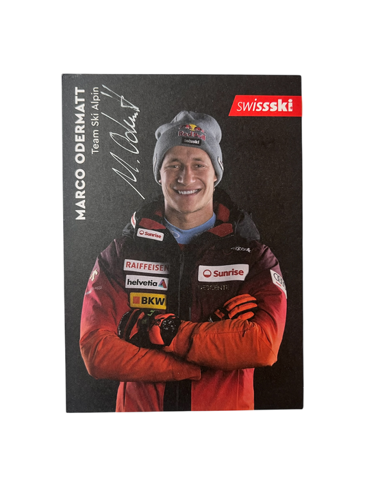 Ski Postcard signed by Marco Odermatt (105x148mm)