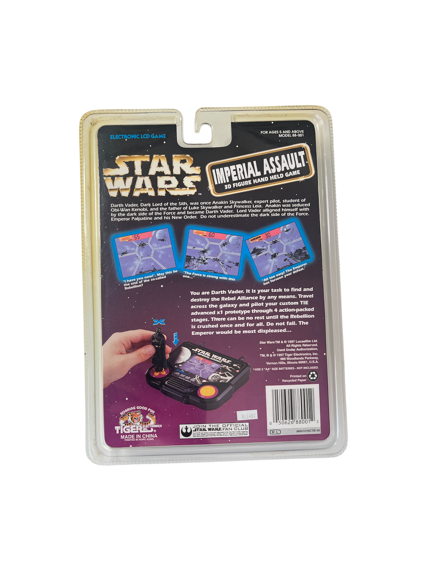 1997 Tiger Electronics Joystick Star Wars Imperial Assault Handheld Game