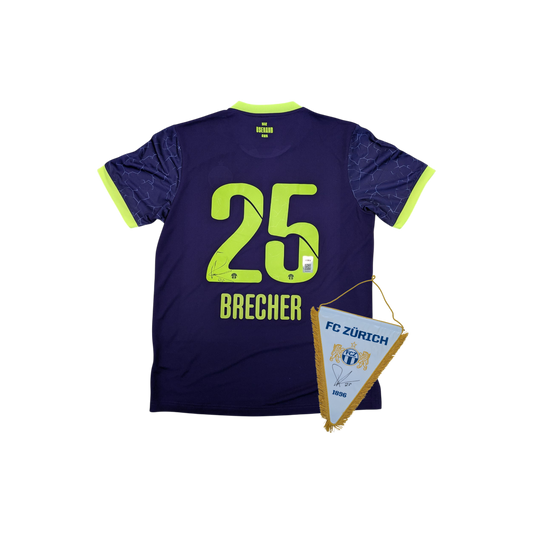 FC Zürich Football Jersey & Pennant signed by Yanick Brecher