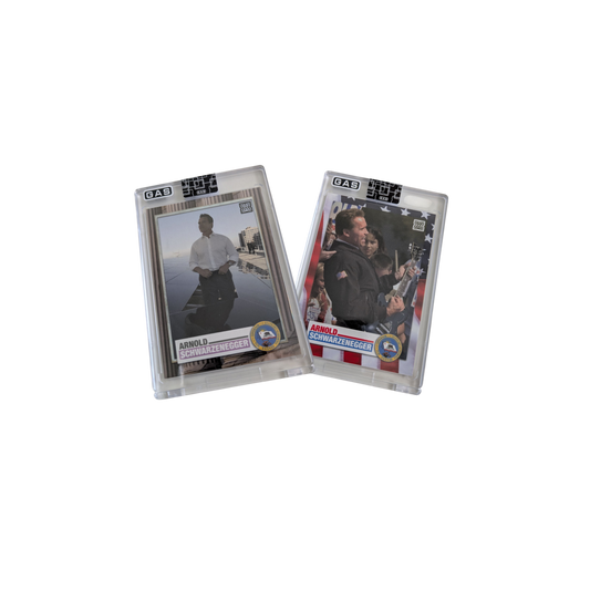 2023 GAS Trading Cards Arnold Schwarzenegger G-1 & G-2 card Bundle