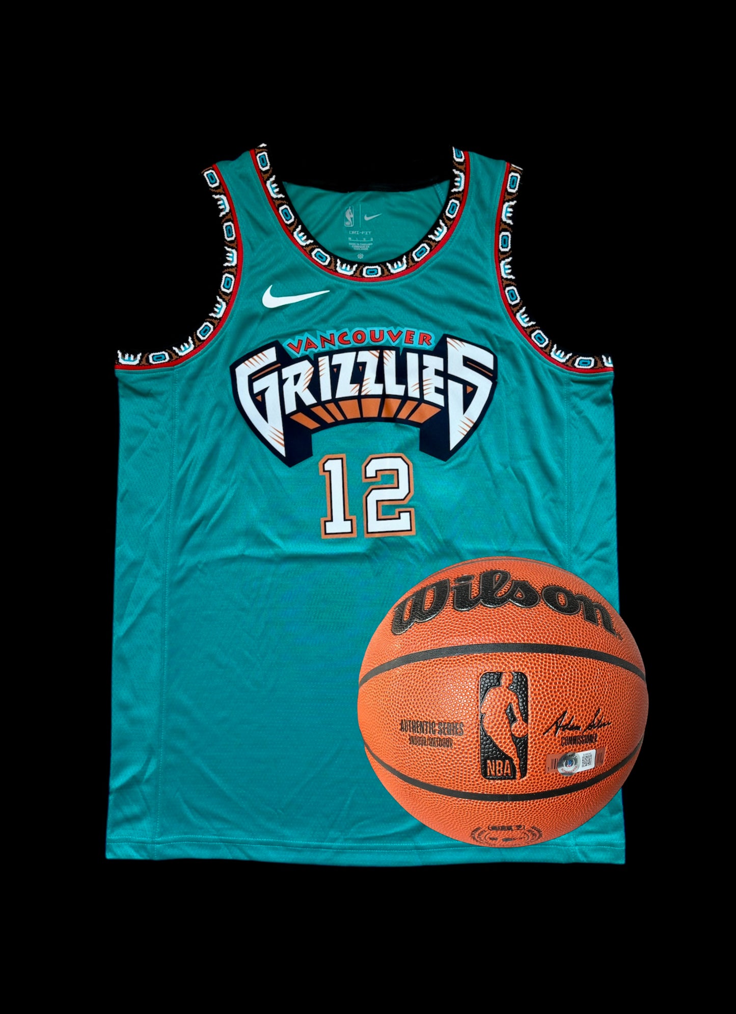 Memphis Grizzlies Ja Morant NBA Signed Jersey + Basketball Bundle