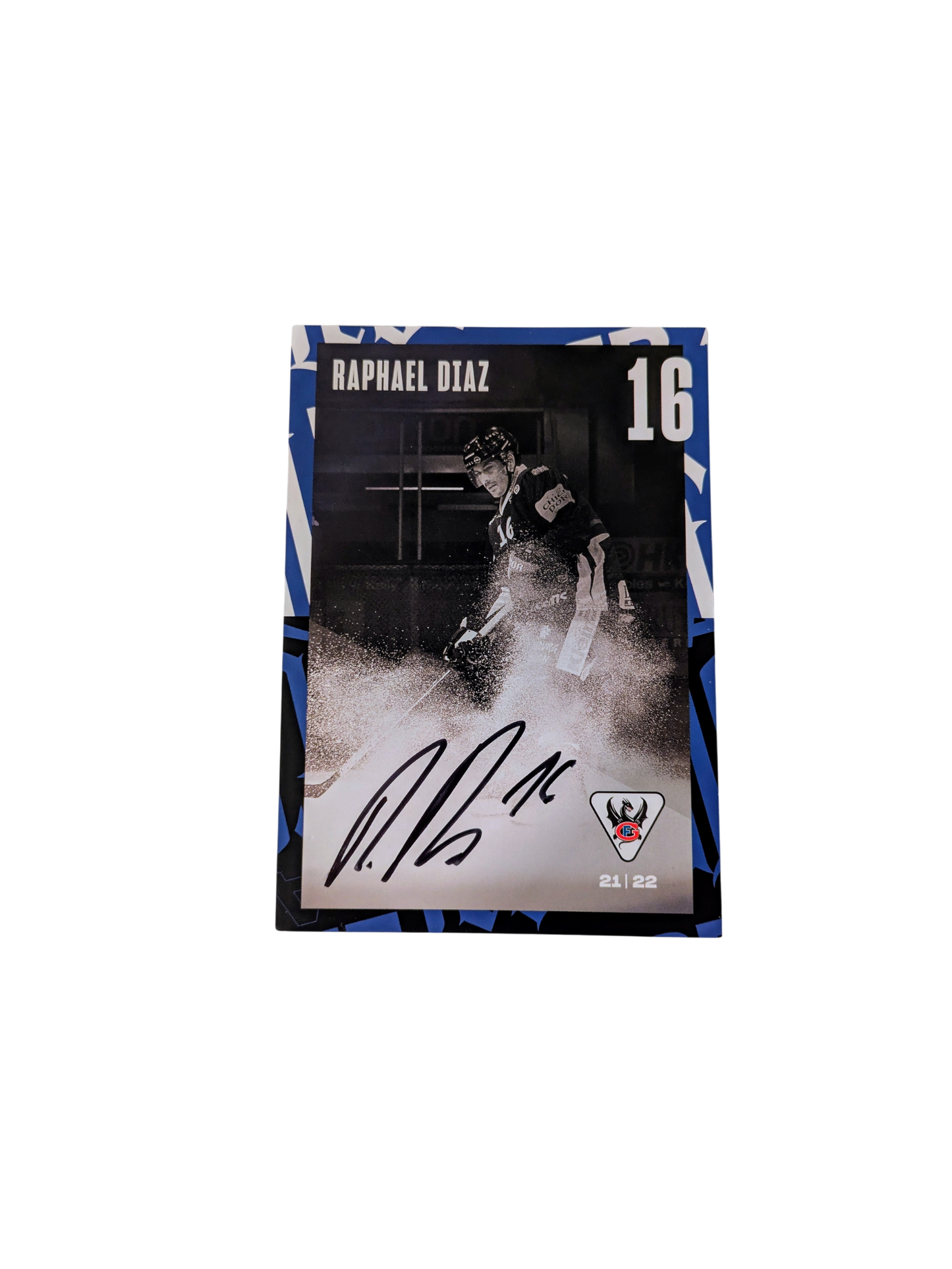 HC Fribourg-Gottéron Hockey Postcard signed by Raphael Diaz (105x148mm)