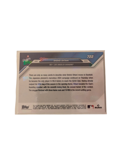 2024 Topps Now Los Angeles Dodgers Shohei Ohtani 50/50 Card
