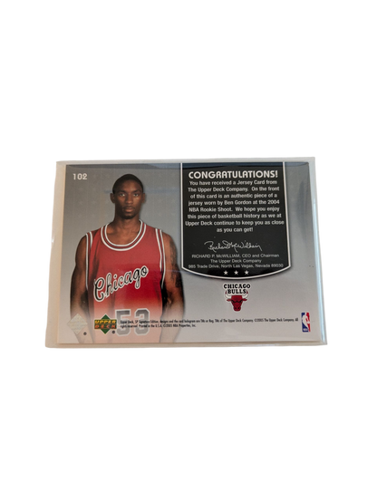 2005 Upper Deck SP Signature Edition Chicago Bulls Ben Gordon Patch Card