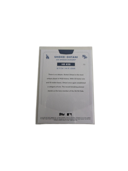 2024 Topps Los Angeles Dodgers Shohei Ohtani 50/50 HR #38 Card