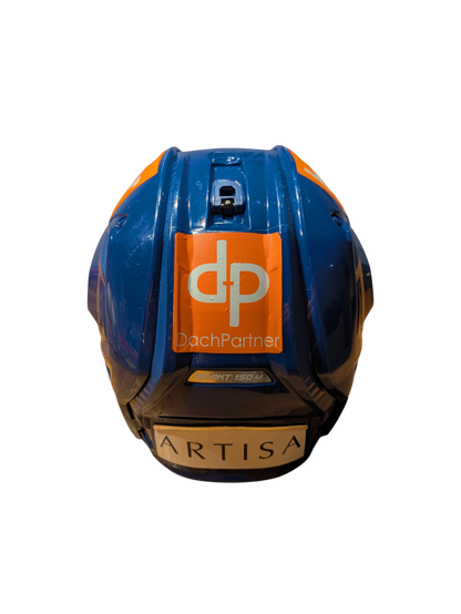 2024-25 ZSC Lions Game Worn Hockey Helmet of Daniil Ustinkov