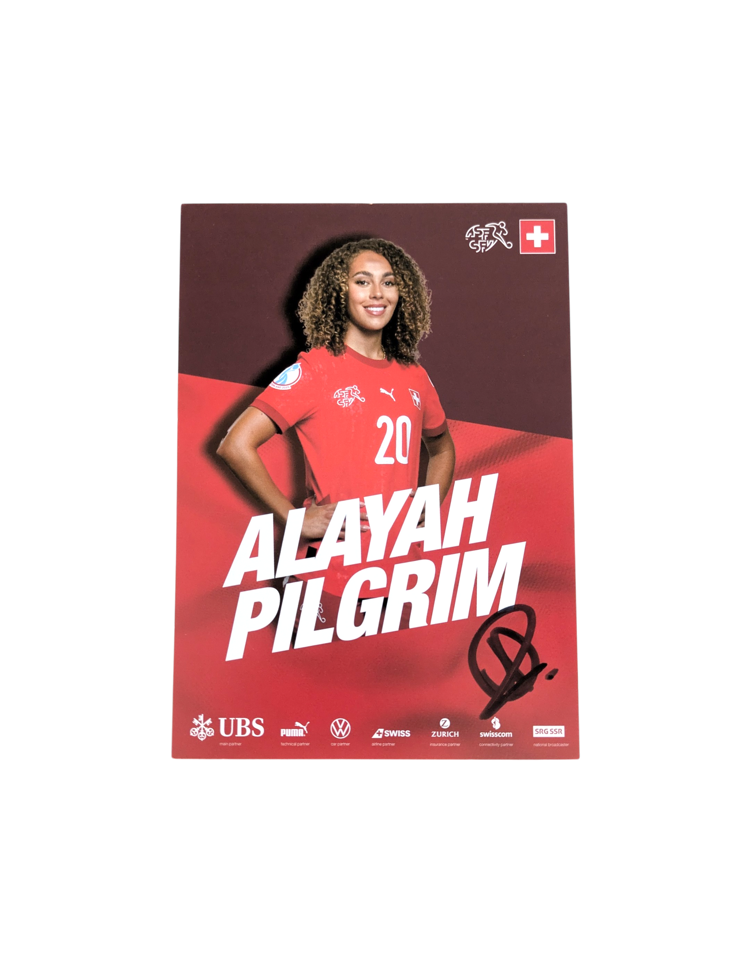 Switzerland Football Auto Card signed by Alayah Pilgrim