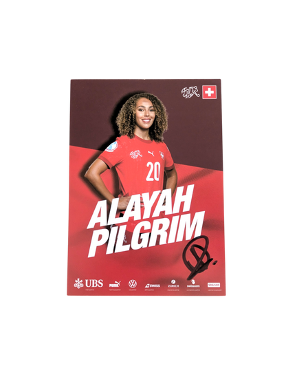 Switzerland Football Auto Card signed by Alayah Pilgrim