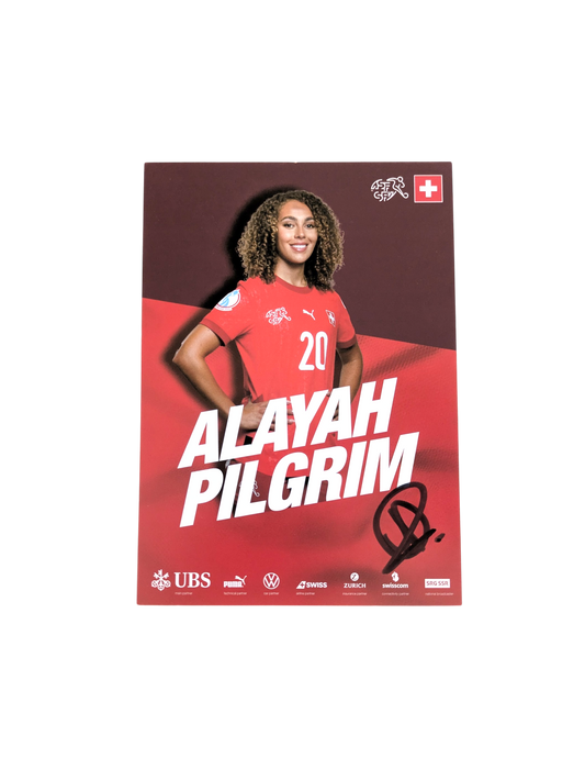Switzerland Football Auto Card signed by Alayah Pilgrim