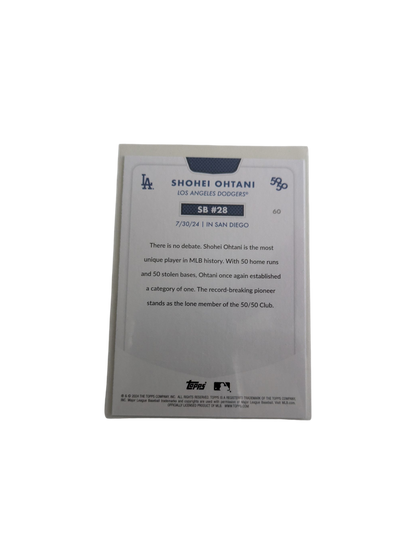 2024 Topps Los Angeles Dodgers Shohei Ohtani 50/50 SB #28 Card