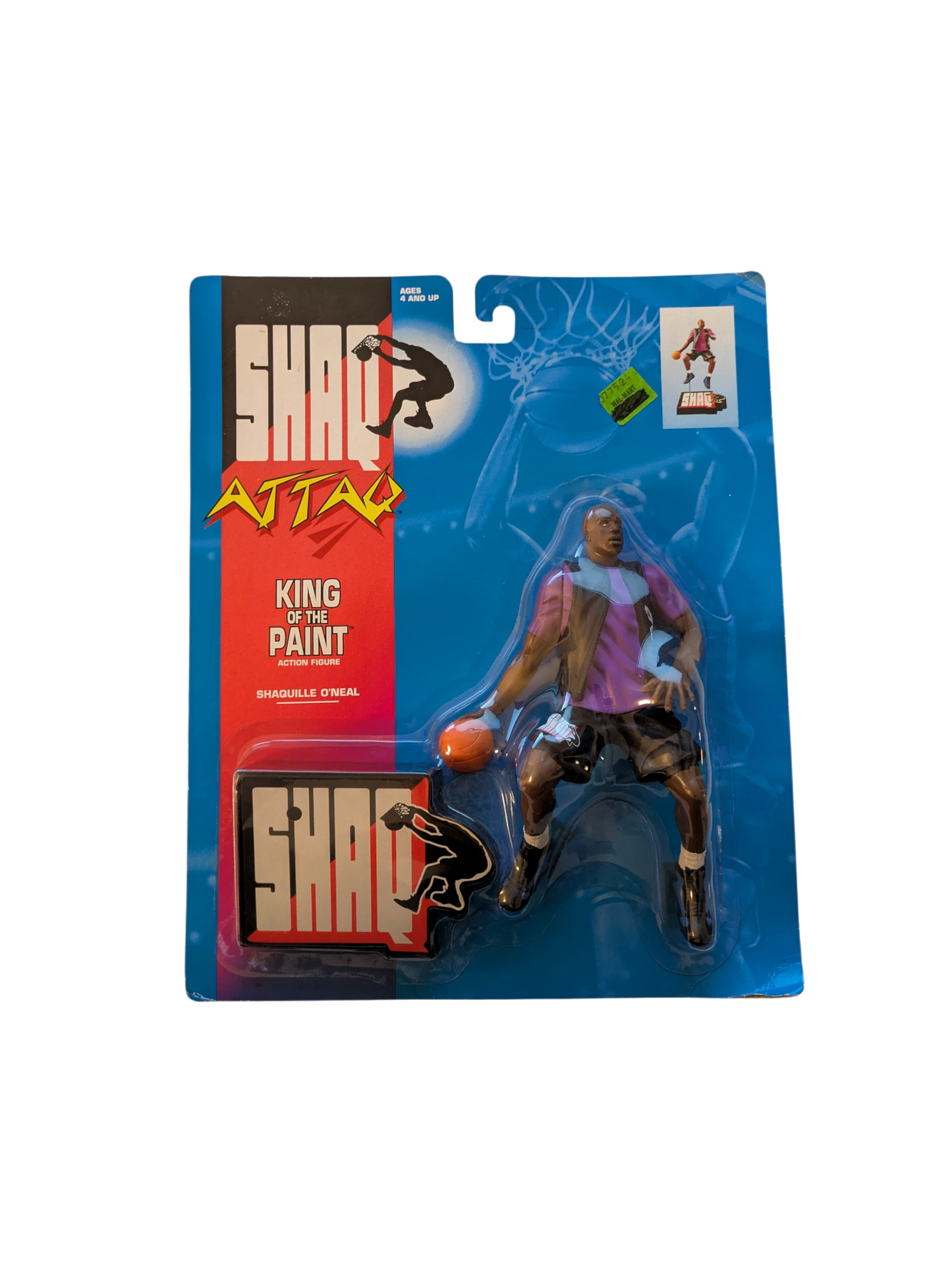 1993 Kenner Shaq Attaq Shaquille O'Neal King of The Paint Action Figure