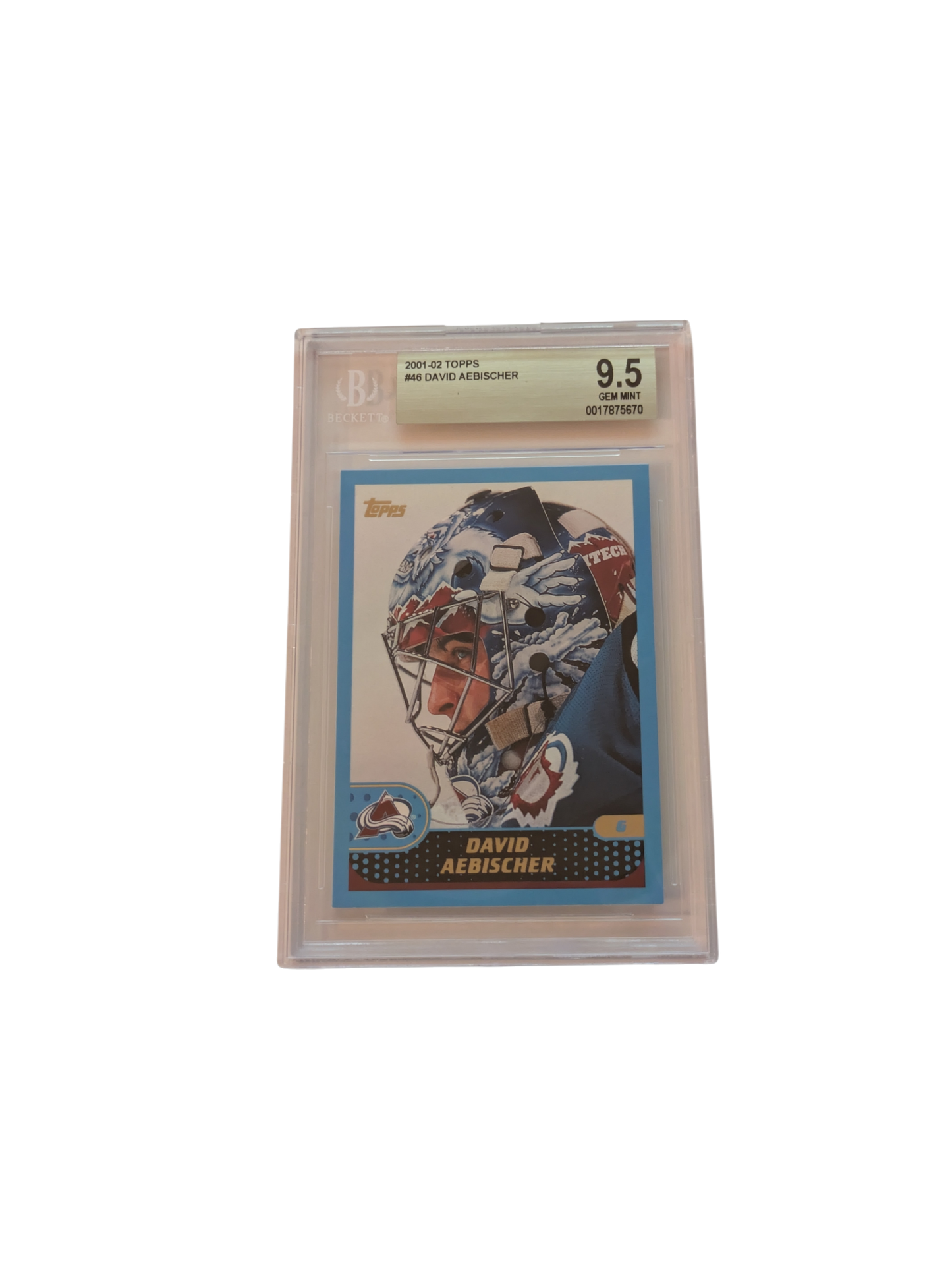 2001 Topps Colorado Avalanche David Aebischer #46 Beckett card