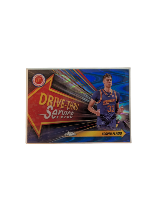 2024 Topps Chrome McDonald's All American Games Cooper Flagg Drive-Thru Service Card