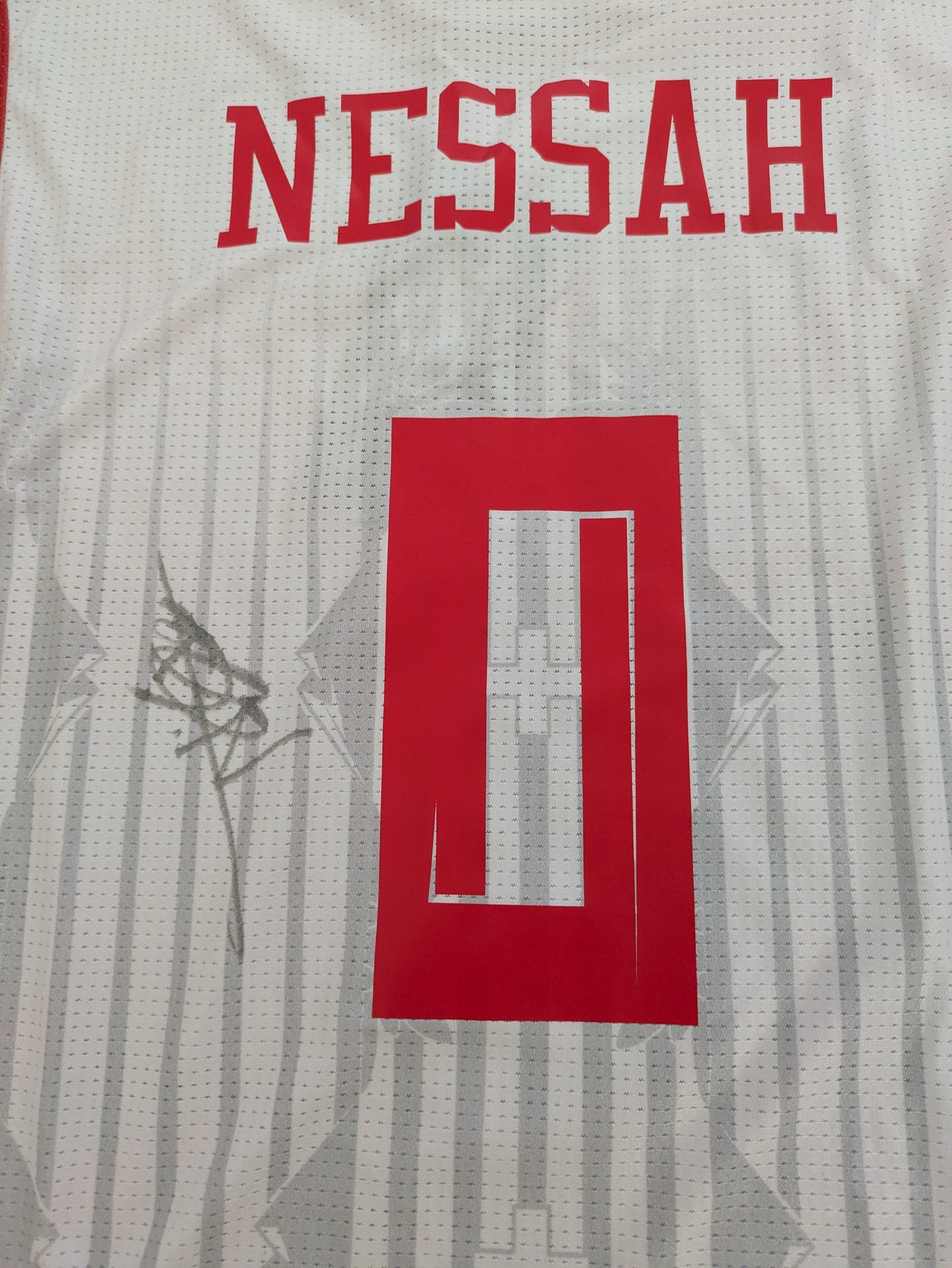 Switzerland National Team Dayan Nessah signed White Basketball Jersey