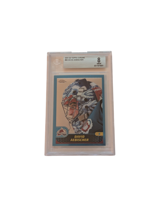2001 Topps Chrome Colorado Avalanche David Aebischer #46 Beckett card