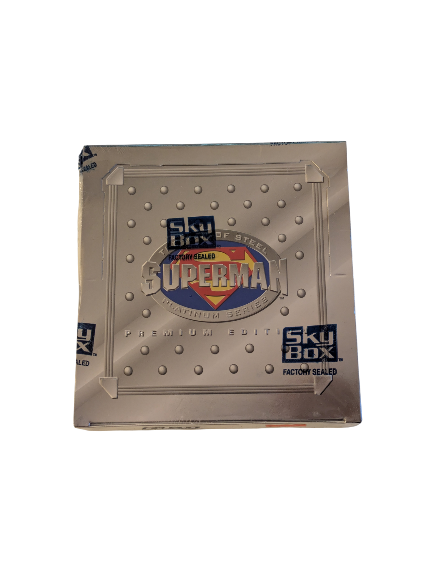 1994 Skybox The Man of Steel Superman Platinum Series Card Box