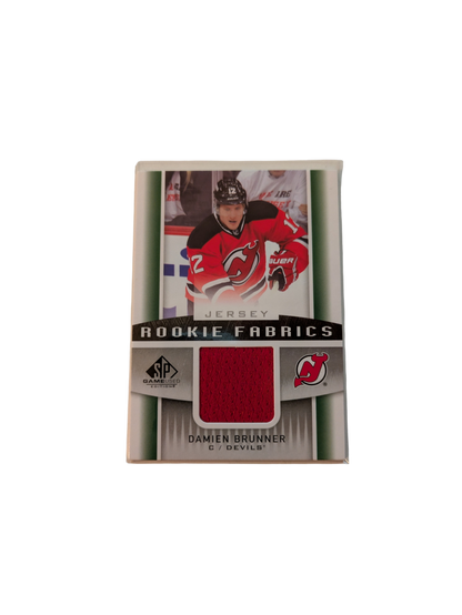 2013 Upper Deck Rookie Fabrics New Jersey Devils Damien Brunner Jersey Patch card
