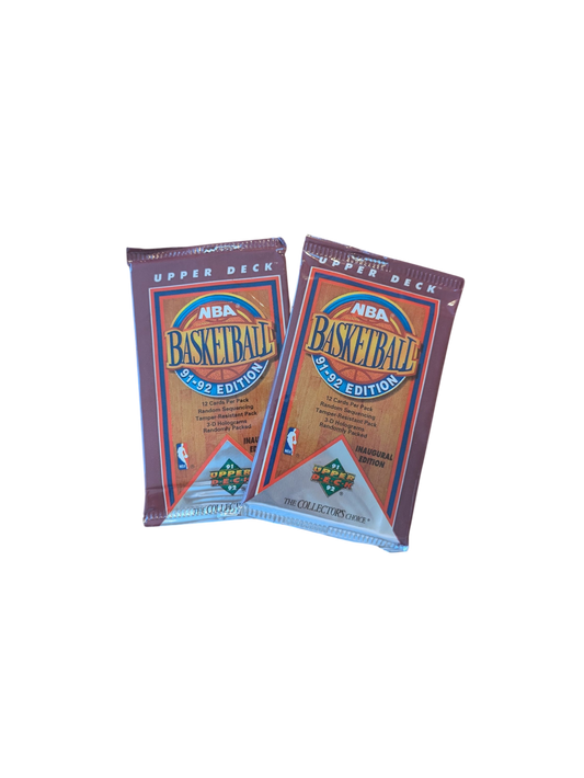 1992 Upper Deck Basketball Inauguration Edition Hobby 2 x Pack Bundle