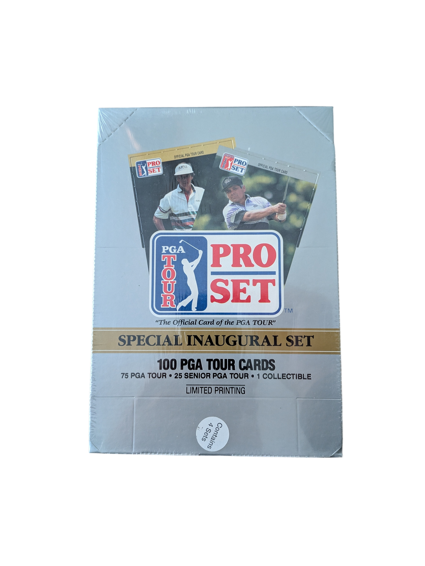 1990 Pro Set PGA Tour Special Inaugural Golf Card Box with 4 Factory Sealed Sets