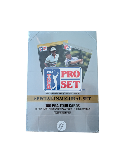 1990 Pro Set PGA Tour Special Inaugural Golf Card Box with 4 Factory Sealed Sets