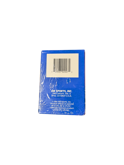 1991 AW Sports CFL All World Football Canadien Trading Cards Mini Box