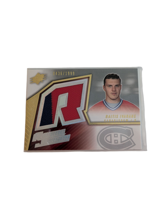 2005 Upper Deck Rookie Jersey Montreal Canadiens Raitis Ivanans Patch Card