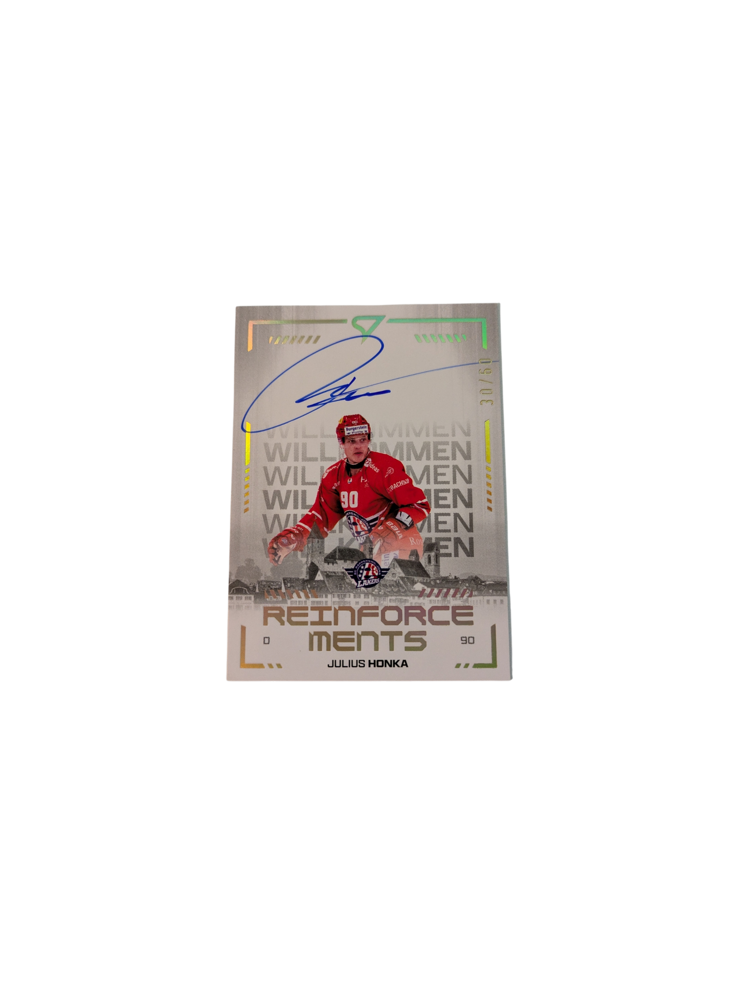 2026 SportZoo National League Reinforcements Rapperswil Julius Honka 30/60 Auto card