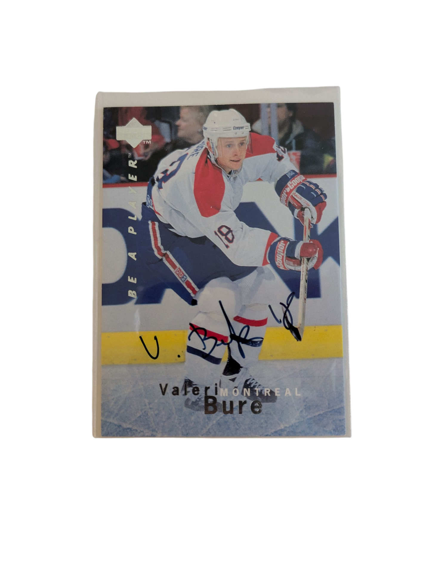 1996 Upper Deck Be a Player Montreal Canadiens Valeri Bure Auto Card