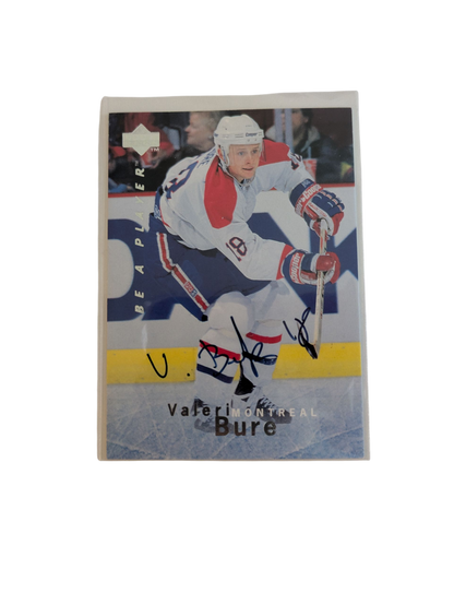 1996 Upper Deck Be a Player Montreal Canadiens Valeri Bure Auto Card
