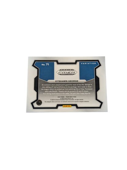 2024 Panini Prizm Washington Wizards Kyshawn George #71 Rookie Variation card