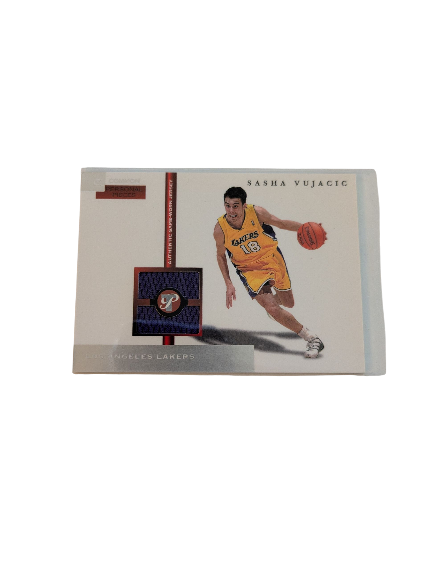 2005 Topps Personal Pieces Los Angeles Lakers Sasha Vujacic Patch Card