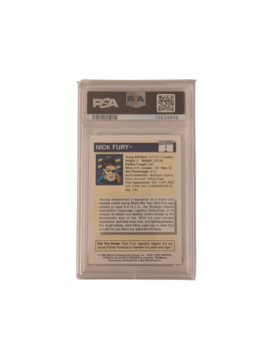 1990 Marvel Universe Nick Fury #5 PSA 9 Card