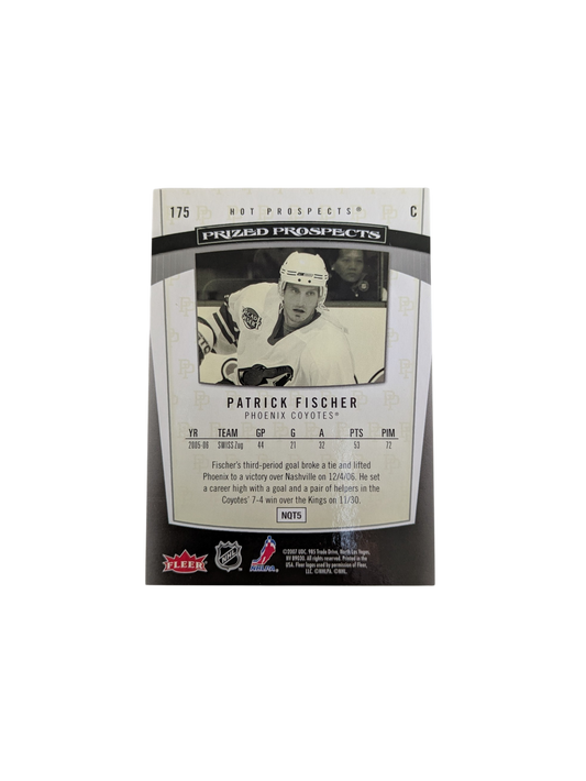 2007 Fleer Hot Prospects Phoenix Coyotes Patrick Fischer /1999 card