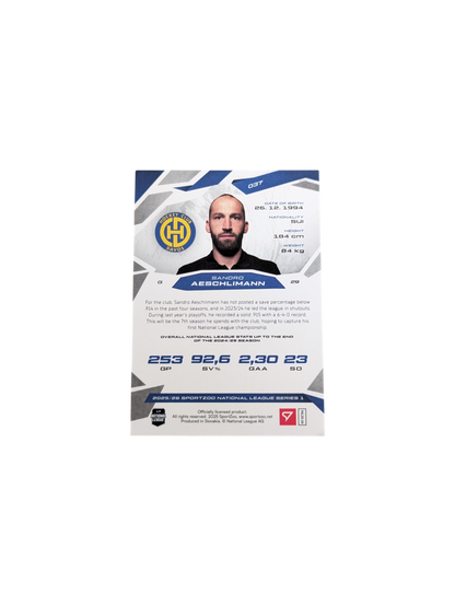 2026 SportZoo National League Davos Sandro Aeschlimann Green 17/30 card