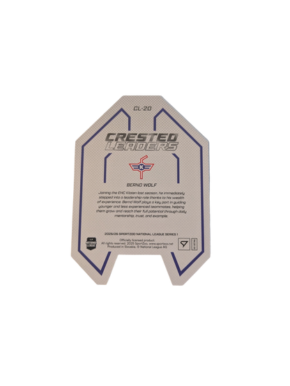2026 SportZoo National League Crested Leaders Kloten Bernd Wolf 20/65 card