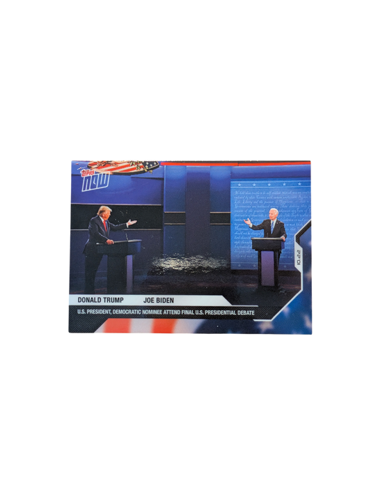 2020 Topps Now Presidential Debate Trump v Biden card