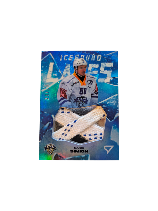 2025 SportZoo National League Series 2 EV Zug IceBound Laces Dario Simion 28/30 card